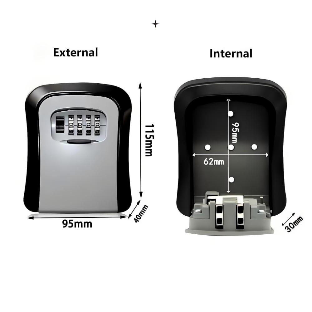 Home Security Key Box - กล่องล็อคกุญแจแบบติดผนัง รหัสผ่าน 4 หลัก ปลอดภัย ไม่ต้องใช้กุญแจ