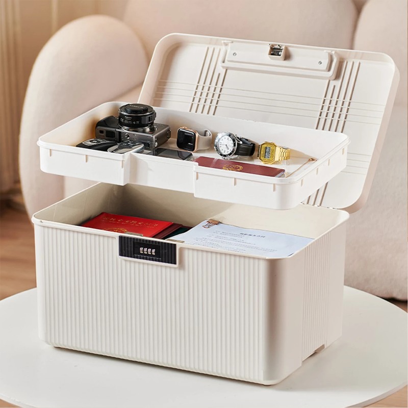 Home Security Safe - ‌ กล่องเก็บของแบบล็อคได้ระดับพรีเมียมสำหรับใช้ในบ้าน - ตู้เก็บเอกสารที่ปลอดภัย ตู้ยา ตู้เซฟเพื่อความเป็นส่วนตัว