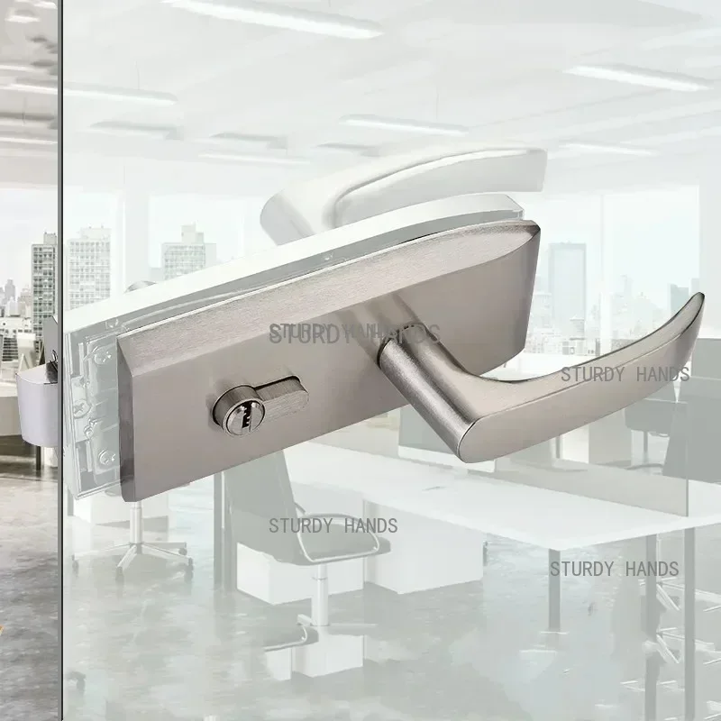 Home Security Officer - สํานักงานประตูกระจกล็อคห้องน้ําสแตนเลสประตูล็อคห้องนอนระเบียงประตูกระจก Lockset Home Security ฮาร์ดแวร์