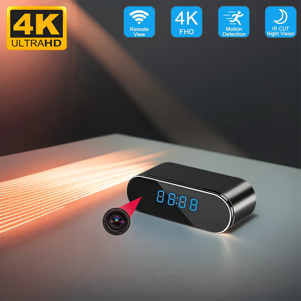 Hidden Camera Clock - กล้องนาฬิกา WIFI รุ่นมินิ 4K HD ที่ได้รับการอัปเกรดและปรับปรุงอย่างเต็มรูปแบบ