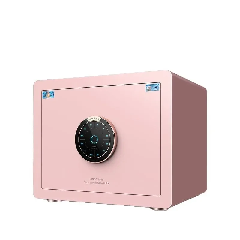 Home Security Key Box - # ตู้เซฟลายนิ้วมือ กล่องนิรภัยสำหรับบ้าน สีชมพูสไตล์นอร์ดิก ขนาดเล็ก พร้อมระบบ