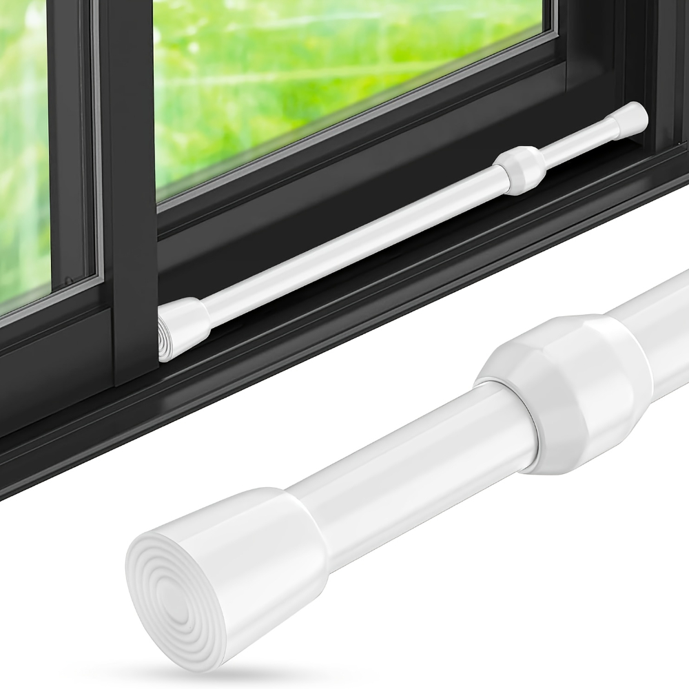 Home Security Door Reinforcement Lock - แถบกั้นหน้าต่างและประตูโลหะแบบปรับได้ – ตัวล็อคแบบเลื่อนที่ปลอดภัยพร้อมปลายยาง ป้องกันการโจรกรรม ใช้ในบ้าน