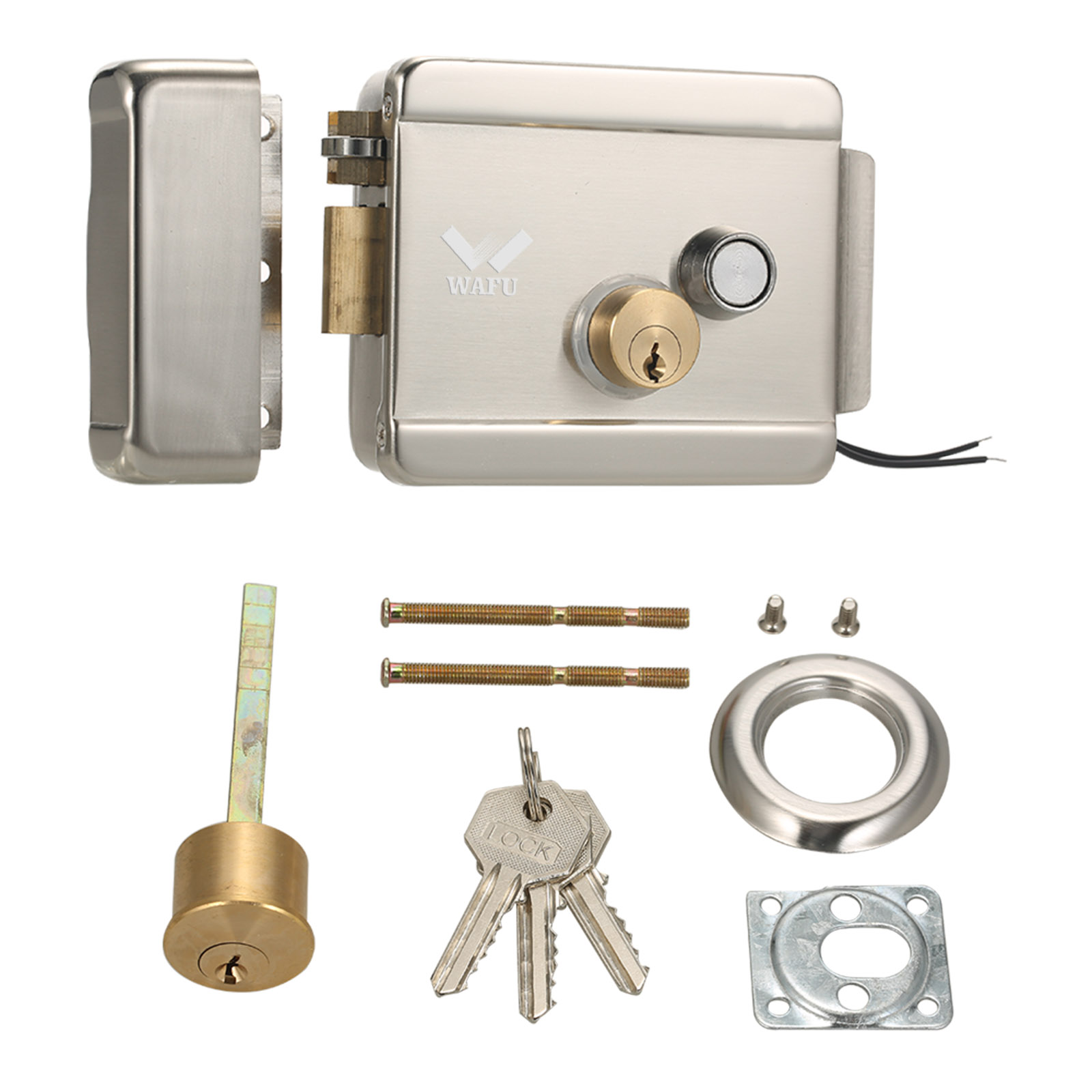 Home Security Officer - WAFU สมาร์ทประตูไฟฟ้าประตูล็อค Secure Electric METALLIC ล็อคประตูล็อคอิเล็กทรอนิกส์ควบคุมประตูสําหรับ