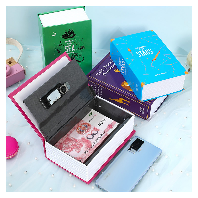 Home Security Officer - ขนาด S รหัสผ่านซ่อนหนังสือปลอดภัยกล่องล็อคความปลอดภัย Strongbox เหล็ก Home