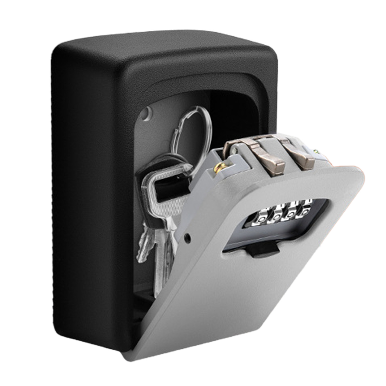 Home Security Key Box - กล่องล็อคกุญแจความปลอดภัย 4 หลัก ติดผนัง แบบพกพา ความจุขนาดใหญ่