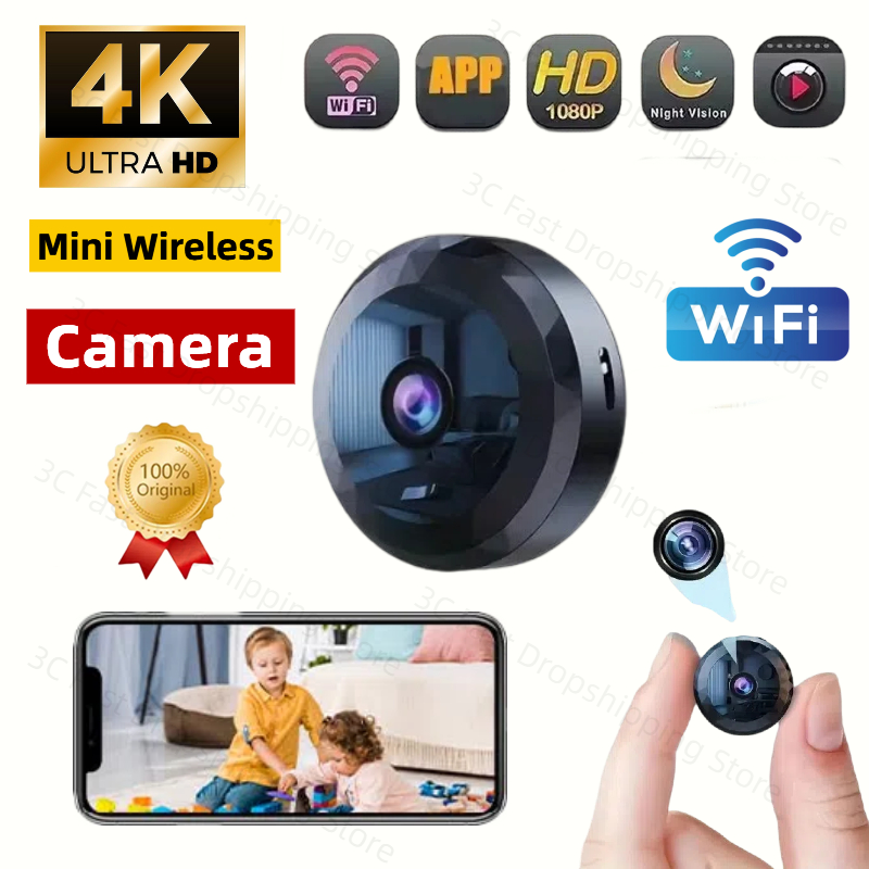 Hidden Camera Clock - กล้องมองเห็นตอนกลางคืนรักษาความปลอดภัยกล้องวงจรปิดไร้สายกล้อง WIFI Mini HD 1080P ใหม่