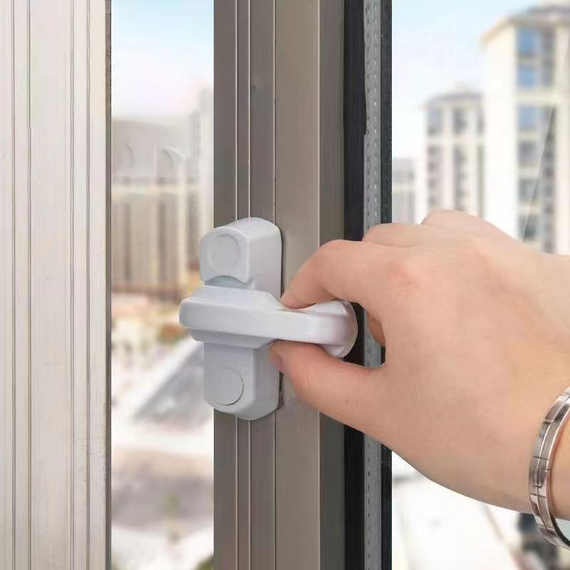 Home Security Door Reinforcement Lock - ประตูหน้าต่าง SASH ล็อคพลาสติกเด็กปลอดภัยความปลอดภัยประตูหน้าต่าง SASH ล็อคความปลอดภัย LEVER