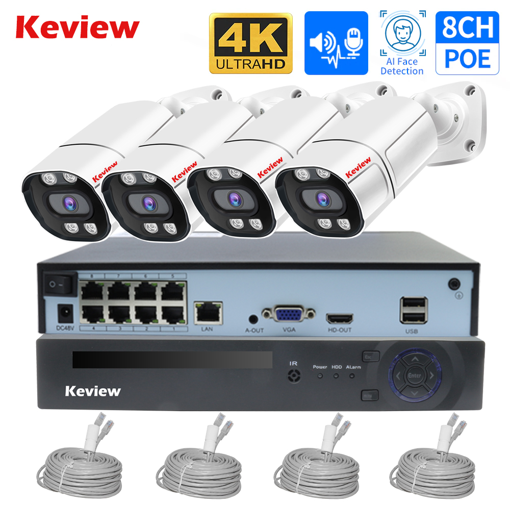 Nvr Kit 8 Channel - 4K 8MP 4MP 8CH POE IP