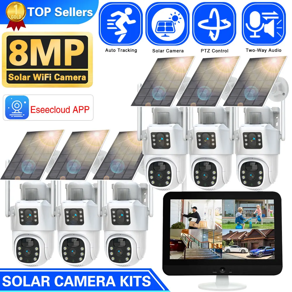 Nvr Kit 8 Channel - 10CH ไร้สายระบบ8MP NVR 4K เลนส์คู่ Wi-Fi