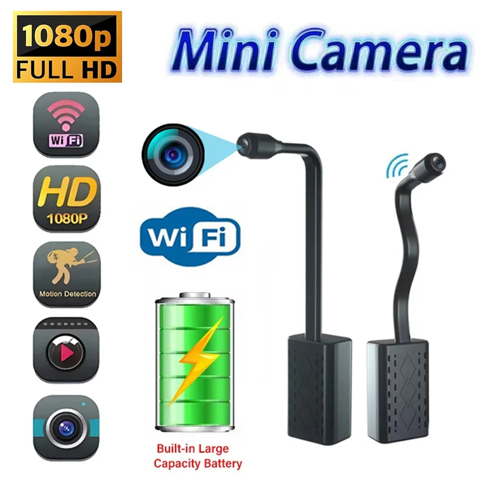 Home Security Hidden Cameras - HD 1080P มินิกล้องตรวจจับความเคลื่อนไหว WiFi กล้องบันทึกวิดีโอในร่ม Home