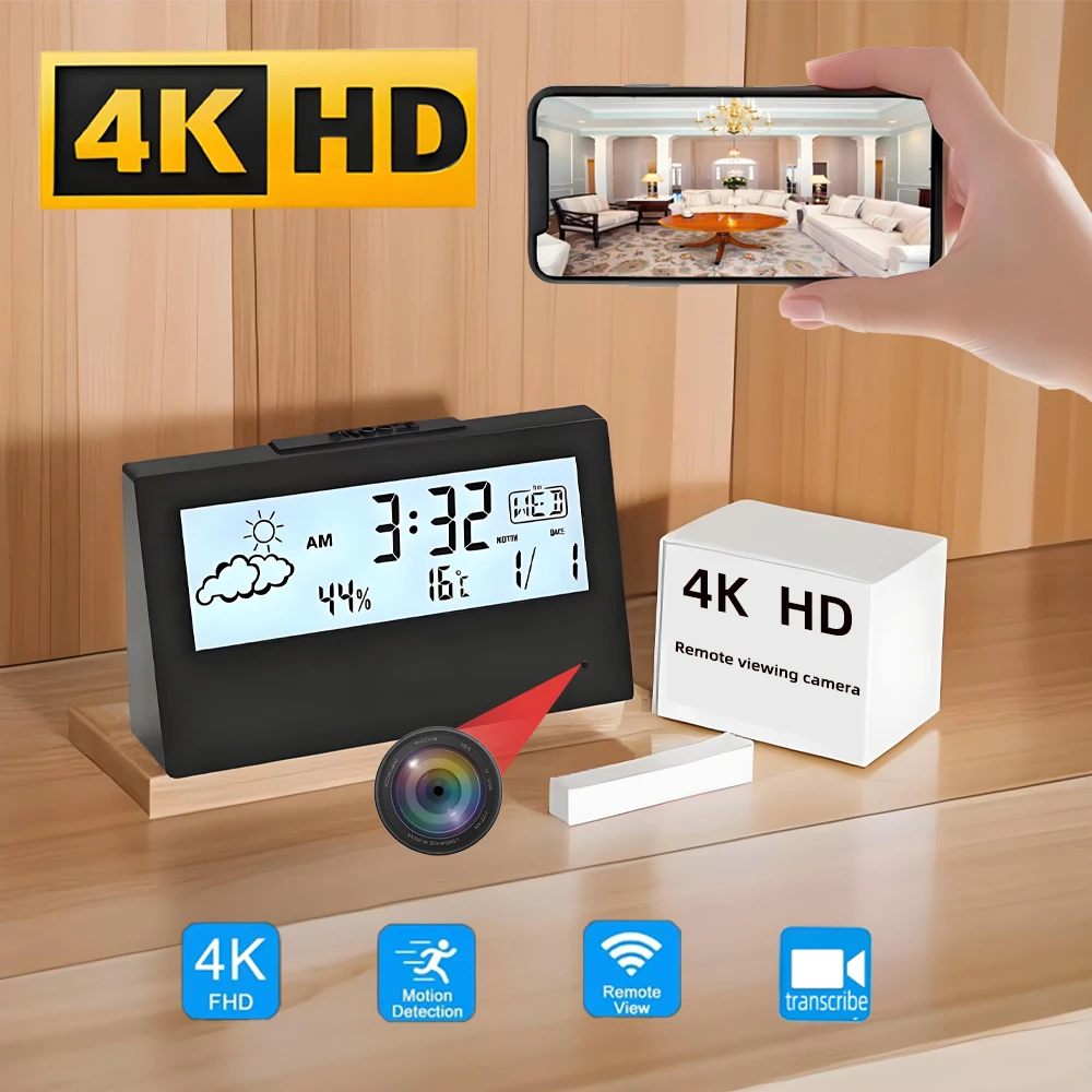 Hidden Camera Clock - กล้อง WiFi ขนาดเล็ก HD 4K รุ่นใหม่