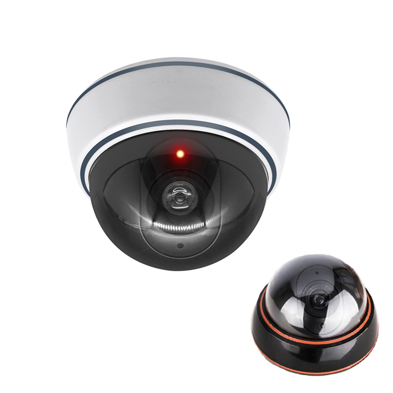 Home Security Officer - สร้างสรรค์สีดำ/สีขาวปลอมกล้องโดมจำลองแฟลช Led Dummy กล้องวงจรปิดกล้องวงจรปิดสำนักงานบ้านเสริมความปลอดภัยระบบ
