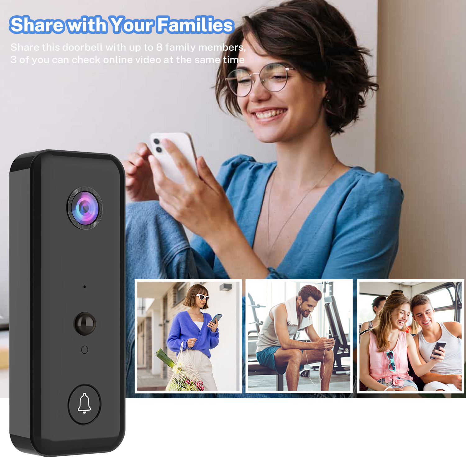 720P Aiwit APP ระบบจัดเก็บข้อม - Peephole Camera Viewer บทวิจารณ์และราคา