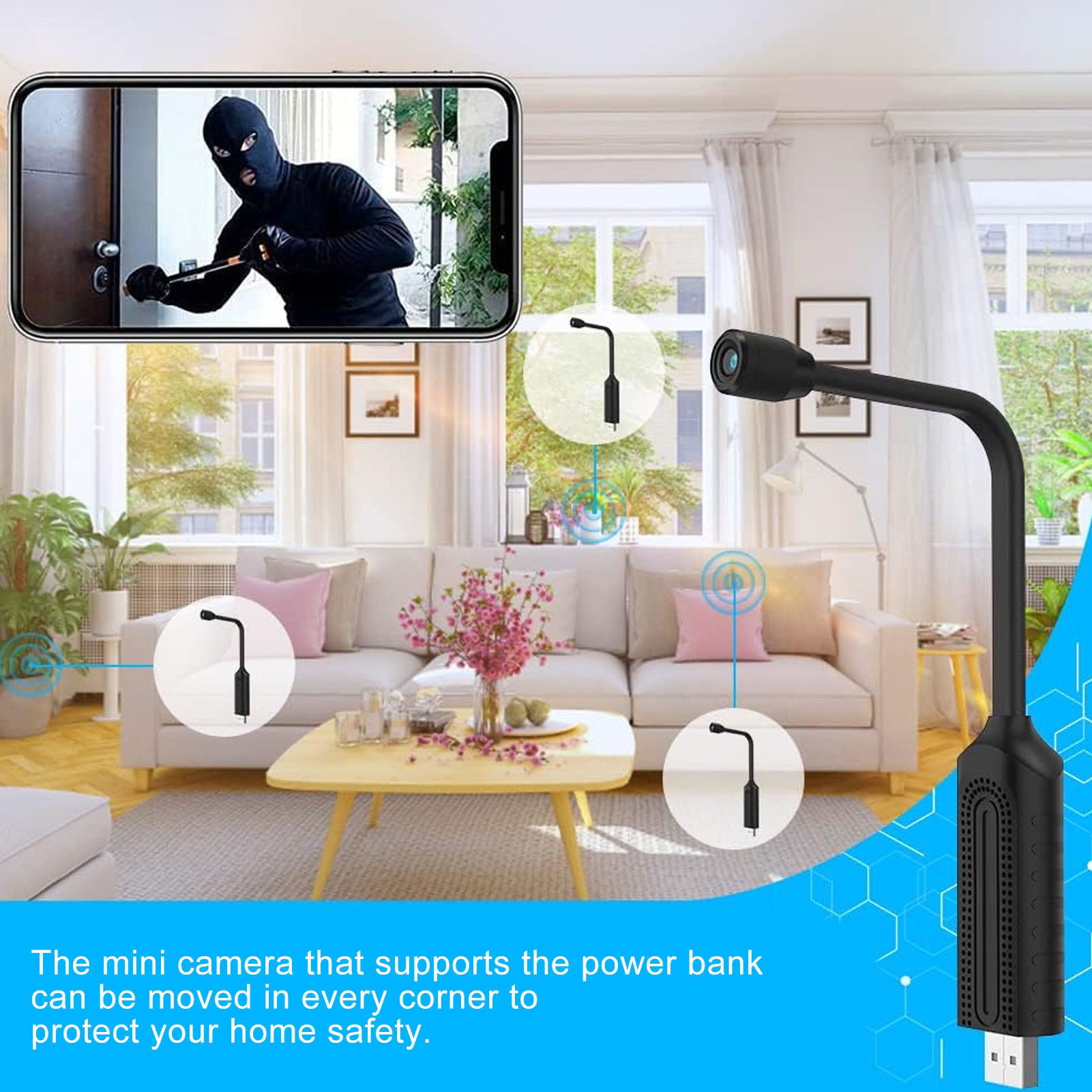 ขนาดเล็กสำหรับกล้องไร้สาย Wi-F - Home Security Hidden Cameras บทวิจารณ์และราคา
