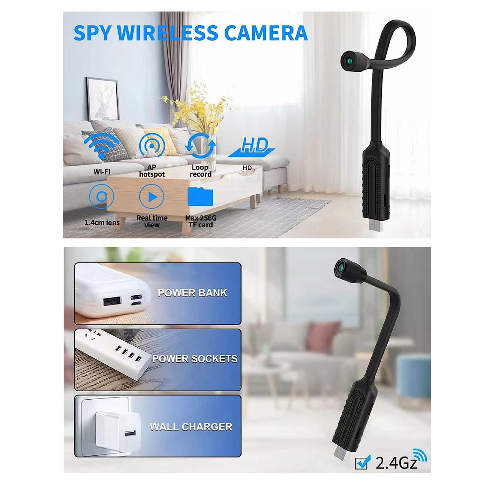 ขนาดเล็กสำหรับกล้องไร้สาย Wi-F - Home Security Hidden Cameras บทวิจารณ์และราคา