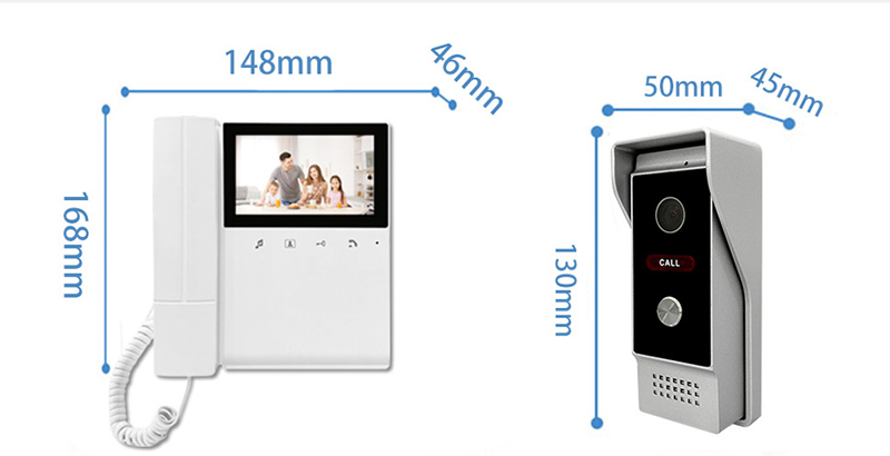 จอภาพ TFT ขนาด 4.3 นิ้ว  โทรศั - Peephole Camera Viewer บทวิจารณ์และราคา