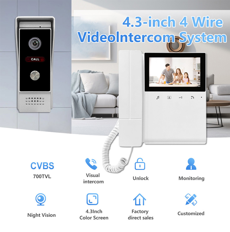 จอภาพ TFT ขนาด 4.3 นิ้ว  โทรศั - Peephole Camera Viewer บทวิจารณ์และราคา