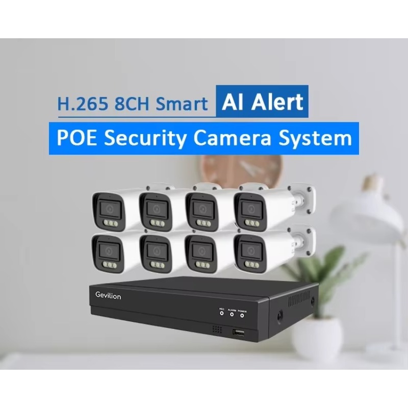 OEM 8MP 4K NVR ชุดกล้อง POE 8c - Nvr Kit 8 Channel บทวิจารณ์และราคา