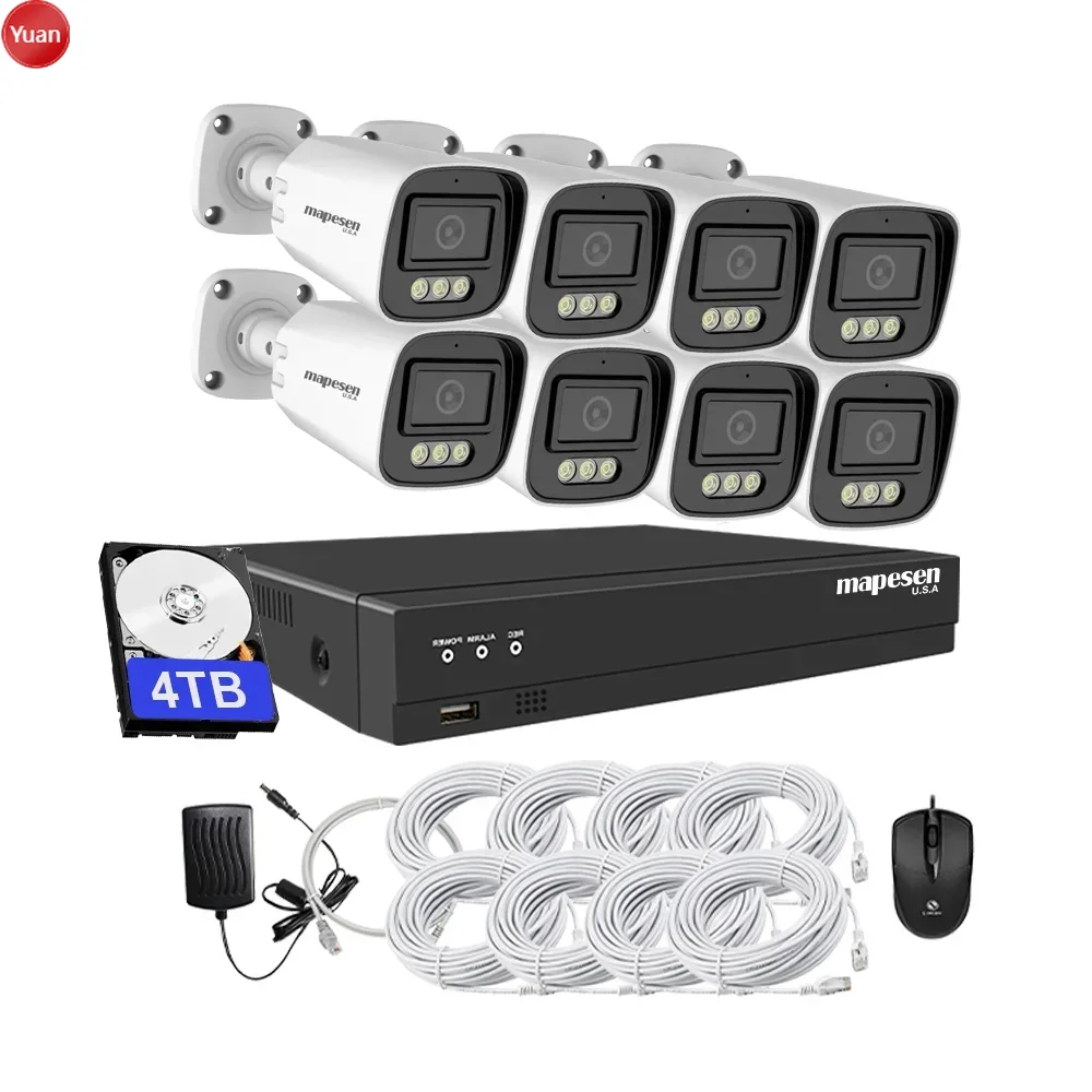 OEM 8MP 4K NVR ชุดกล้อง POE 8c - Nvr Kit 8 Channel บทวิจารณ์และราคา