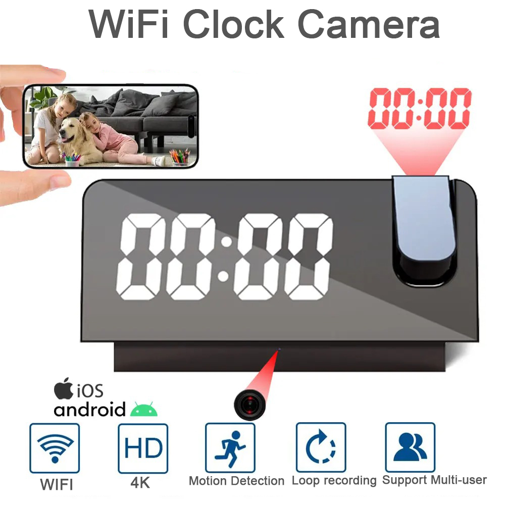 กล้องนาฬิกาปลุกฉายภาพ 4K HD, ก - Hidden Camera Clock บทวิจารณ์และราคา