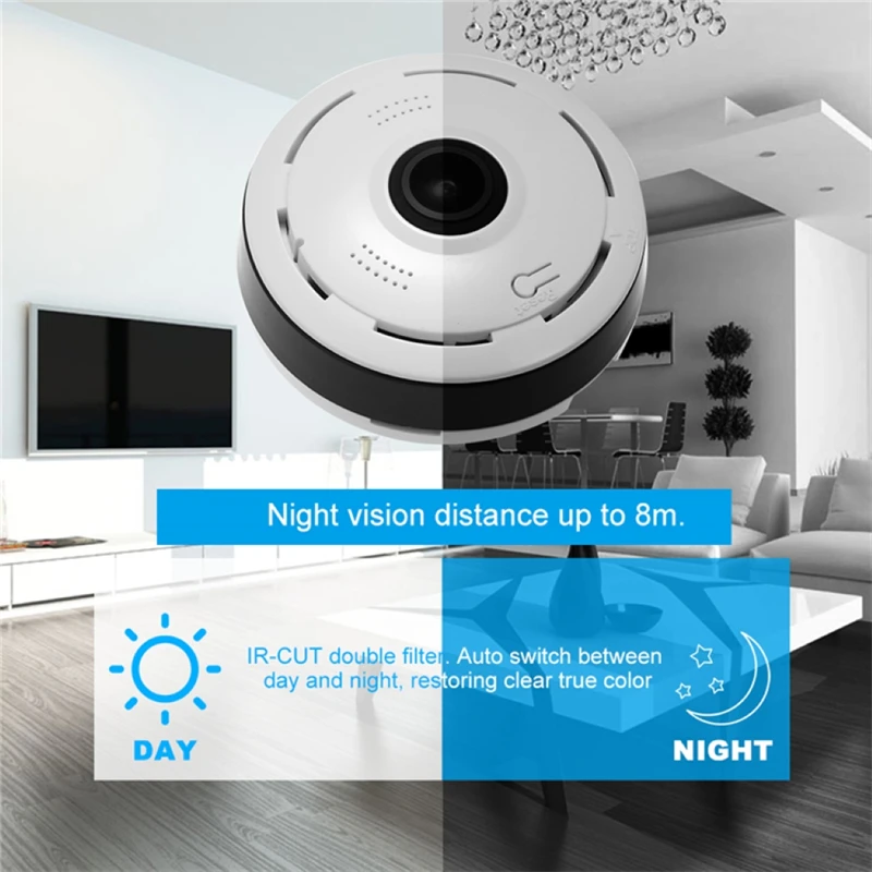 V380โปร WiFi กล้องพาโนราม่า108 - Hidden Camera Clock บทวิจารณ์และราคา