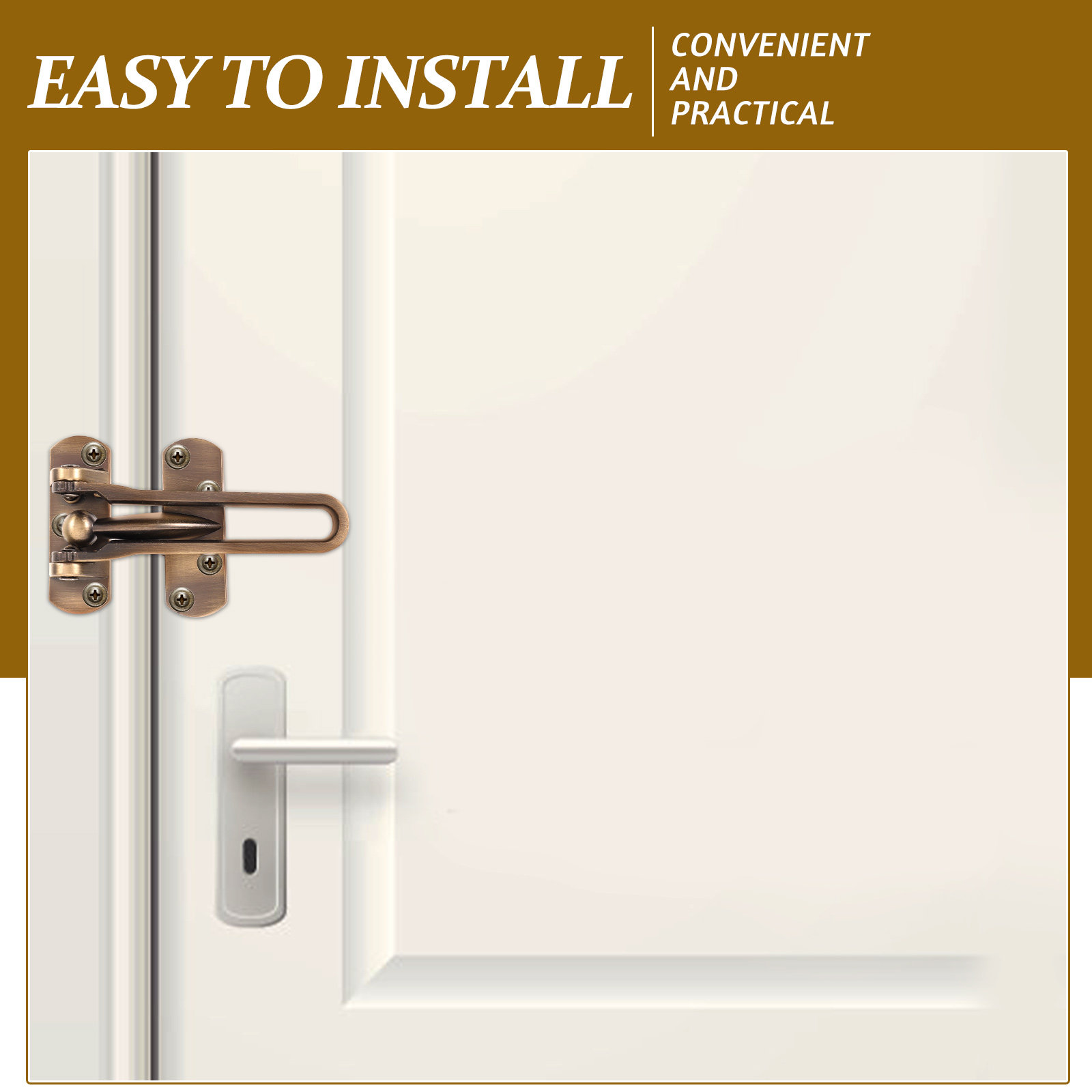 ตัวล็อคประตูหน้าเสริมความแข็งแ - Home Security Door Reinforcement Lock บทวิจารณ์และราคา