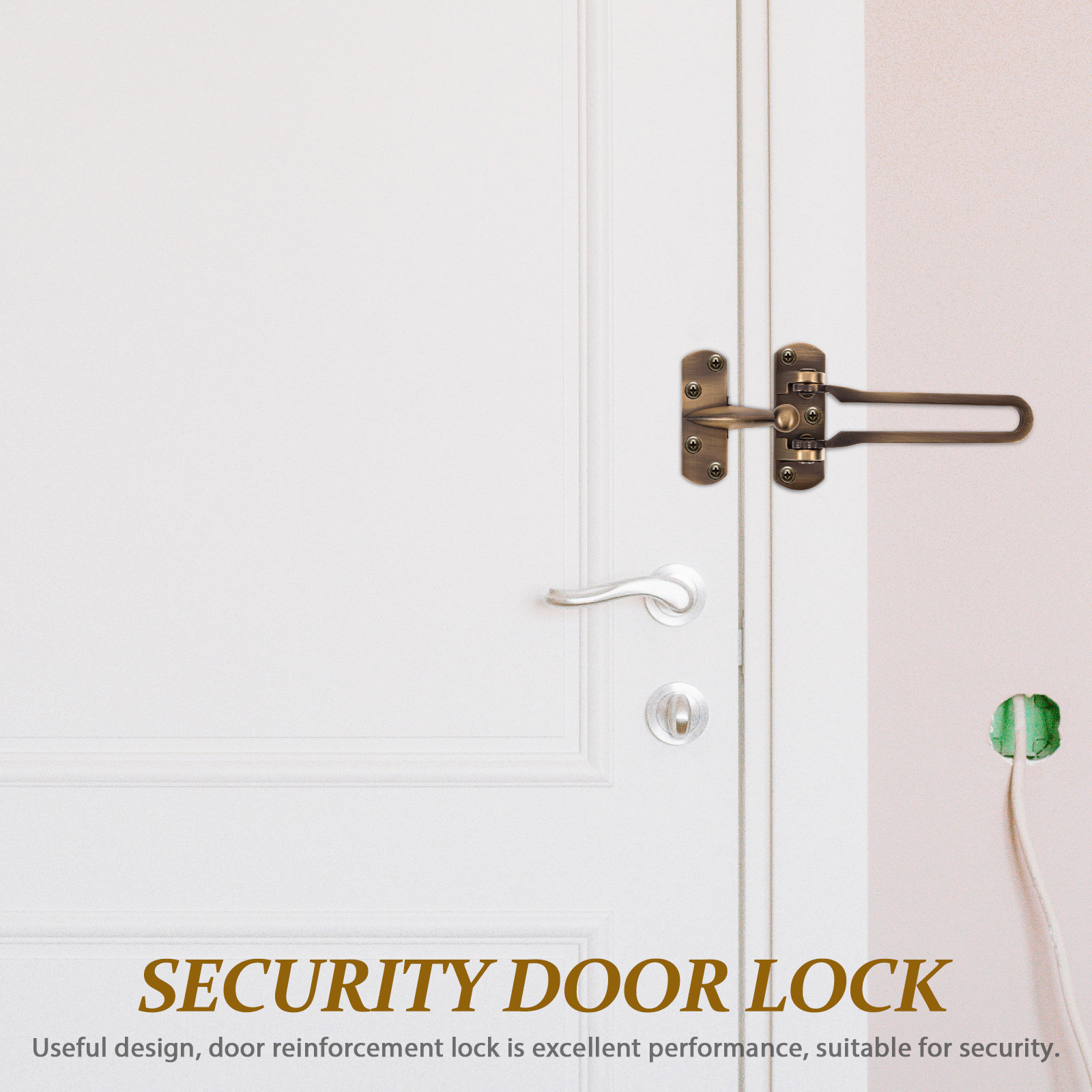 ตัวล็อคประตูหน้าเสริมความแข็งแ - Home Security Door Reinforcement Lock บทวิจารณ์และราคา