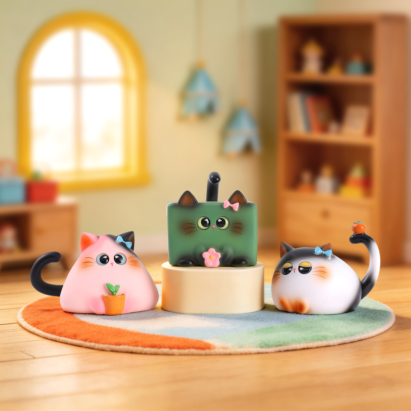 ฟิกเกอร์แมวแบบสุ่ม  งานเรซิ่น  - Home Security Officer บทวิจารณ์และราคา