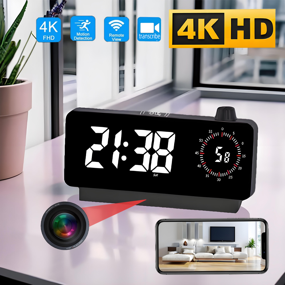 กล้องนาฬิกา WiFi ขนาดเล็ก 4K H - Hidden Camera Clock บทวิจารณ์และราคา