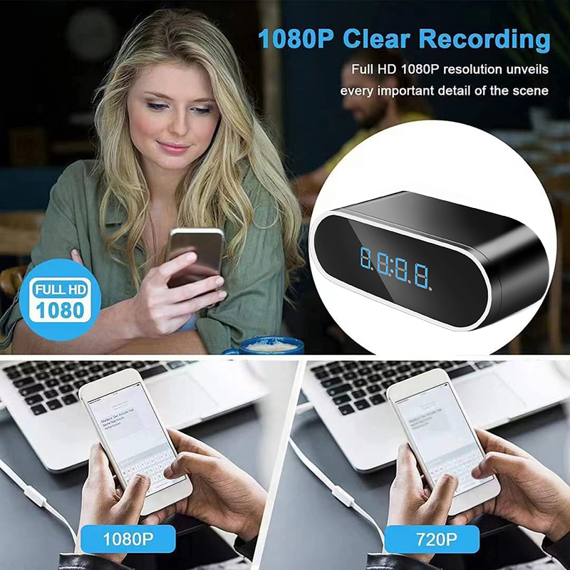 Full HD 1080P นาฬิกาปลุกมินิกล - Hidden Camera Clock บทวิจารณ์และราคา