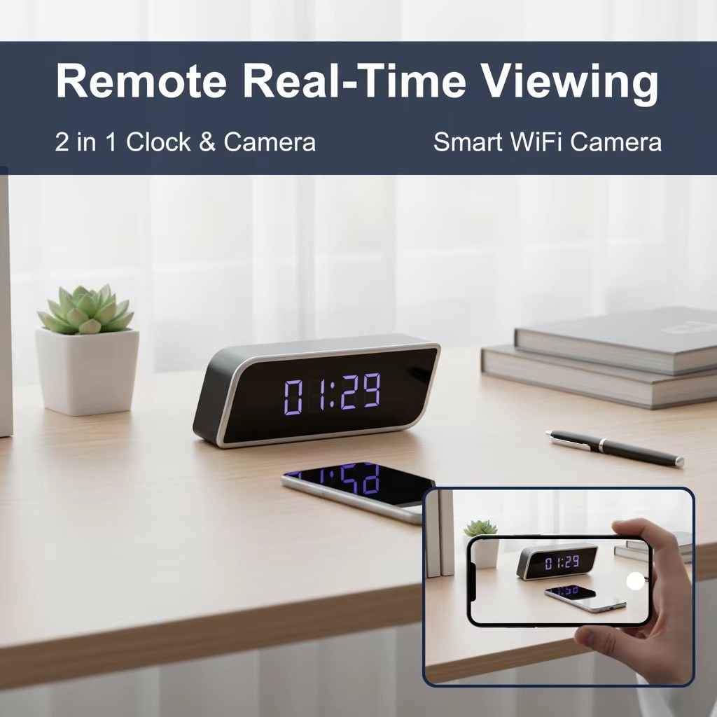 กล้องนาฬิกาดิจิตอล 1080P FHD ก - Hidden Camera Clock บทวิจารณ์และราคา