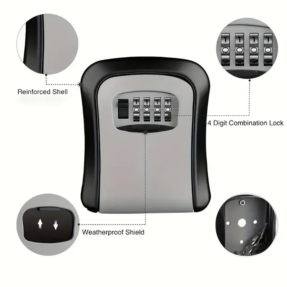 กล่องเก็บกุญแจแบบพกพา กันน้ำ พ - Home Security Key Box บทวิจารณ์และราคา