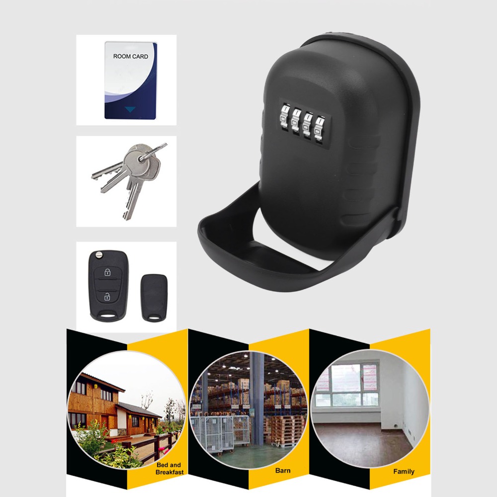 กล่องล็อคกุญแจแบบติดผนัง สีดำ  - Home Security Key Box บทวิจารณ์และราคา