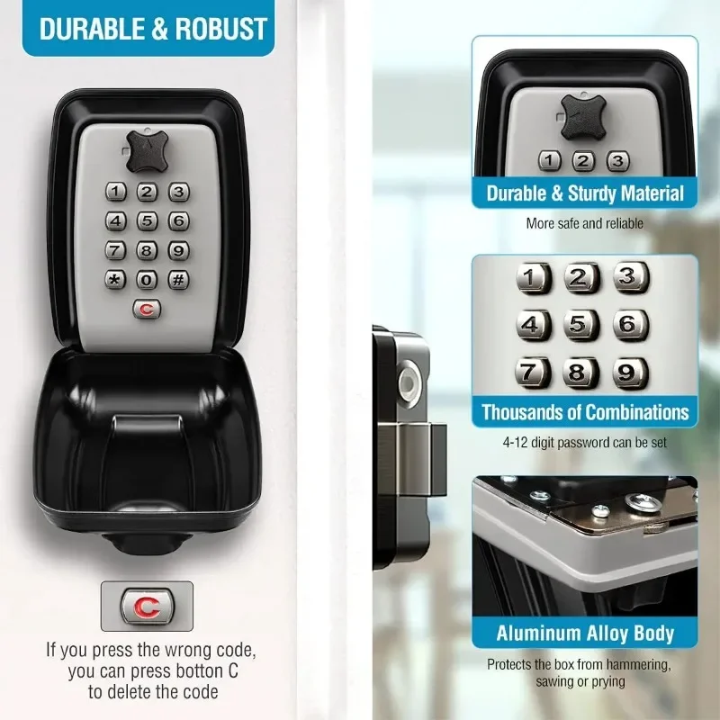รหัสผ่านกล่องล็อคกุญแจกันน้ําต - Home Security Key Box บทวิจารณ์และราคา