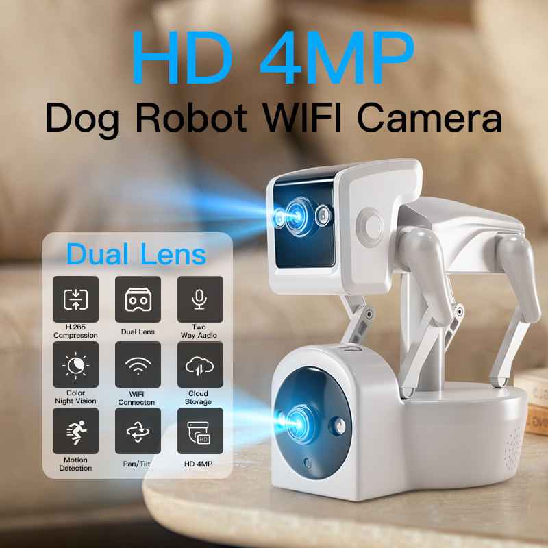 1080P 5G Dual เลนส์หุ่นยนต์สุน - Home Security Robot Dog บทวิจารณ์และราคา