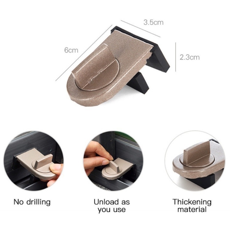 4 ชุดเลื่อน SASH Stopper ตู้ล็ - Home Security Door Reinforcement Lock บทวิจารณ์และราคา