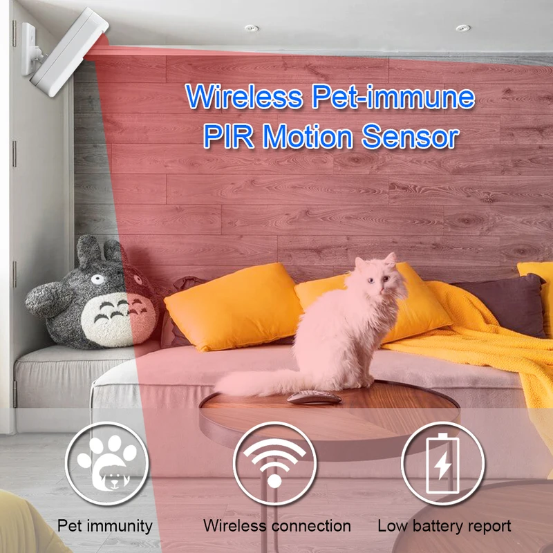 เครื่องตรวจจับอินฟราเรดไร้สายส - Pet Immune Pir Sensor บทวิจารณ์และราคา