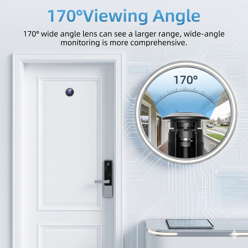 กล้องมองประตูแบบวิดีโอ WiFi คว - Peephole Camera Viewer บทวิจารณ์และราคา