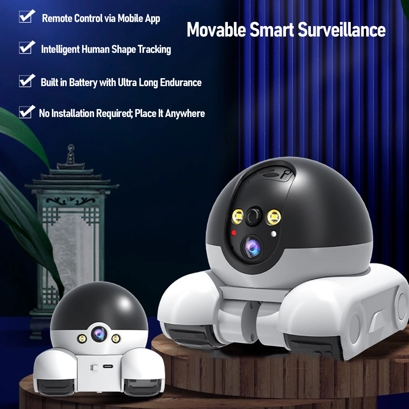 กล้องวงจรปิดภายในอาคาร 2MP เลน - Home Security Robot Dog บทวิจารณ์และราคา