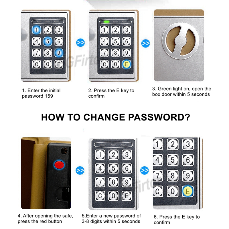 ติดผนังรหัสผ่านความปลอดภัยกล่อ - Home Security Key Box บทวิจารณ์และราคา