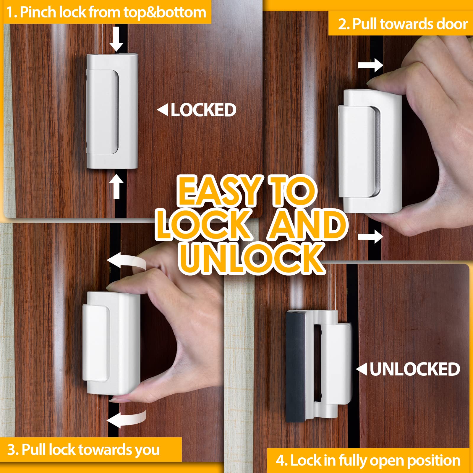 ใหม่ล็อคประตูรักษาความปลอดภัยบ - Home Security Door Reinforcement Lock บทวิจารณ์และราคา