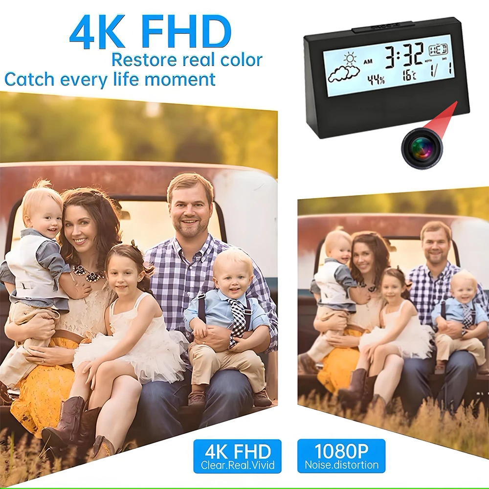 กล้องนาฬิกา WiFi 4K พร้อมระบบต - Hidden Camera Clock บทวิจารณ์และราคา