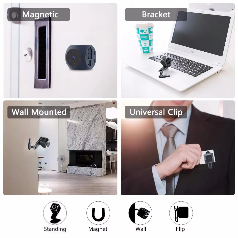 Body Mini กล้องแบบพกพา 1080P H - Home Security Hidden Cameras บทวิจารณ์และราคา